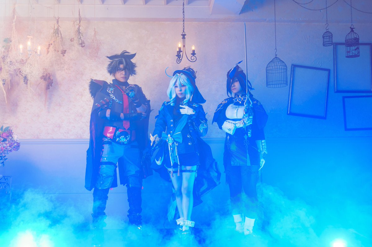 cos 原神
Genshin impact

フリーナ→ゆのみ
クロリンデ→にじゅまる(<a href="/njmr210/">にじゅまる</a> )
リオセスリ→ケン(<a href="/urake0n/">ケン🦍</a>  )
photo→buaisu(<a href="/buaisu_twit/">buaisu</a> )