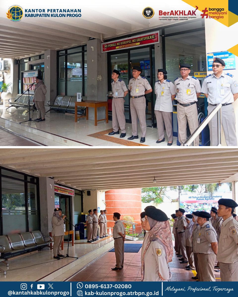 atr_bpnkprogo's tweet image. Hallo,  
#sobatATRBPNKulonProgo

Apel pagi Kantor pertanahan Kabupaten Kulon Progo dipimpin oleh Ibu Budi Rahayu, S.SiT., M.H. sebagai Kepala Seksi Pengendalian dan Penanganan Sengketa yang diikuti oleh seluruh pegawai Kantor Pertanahan Kabupaten Kulon Progo.
.
#ApelpagiKantahKP