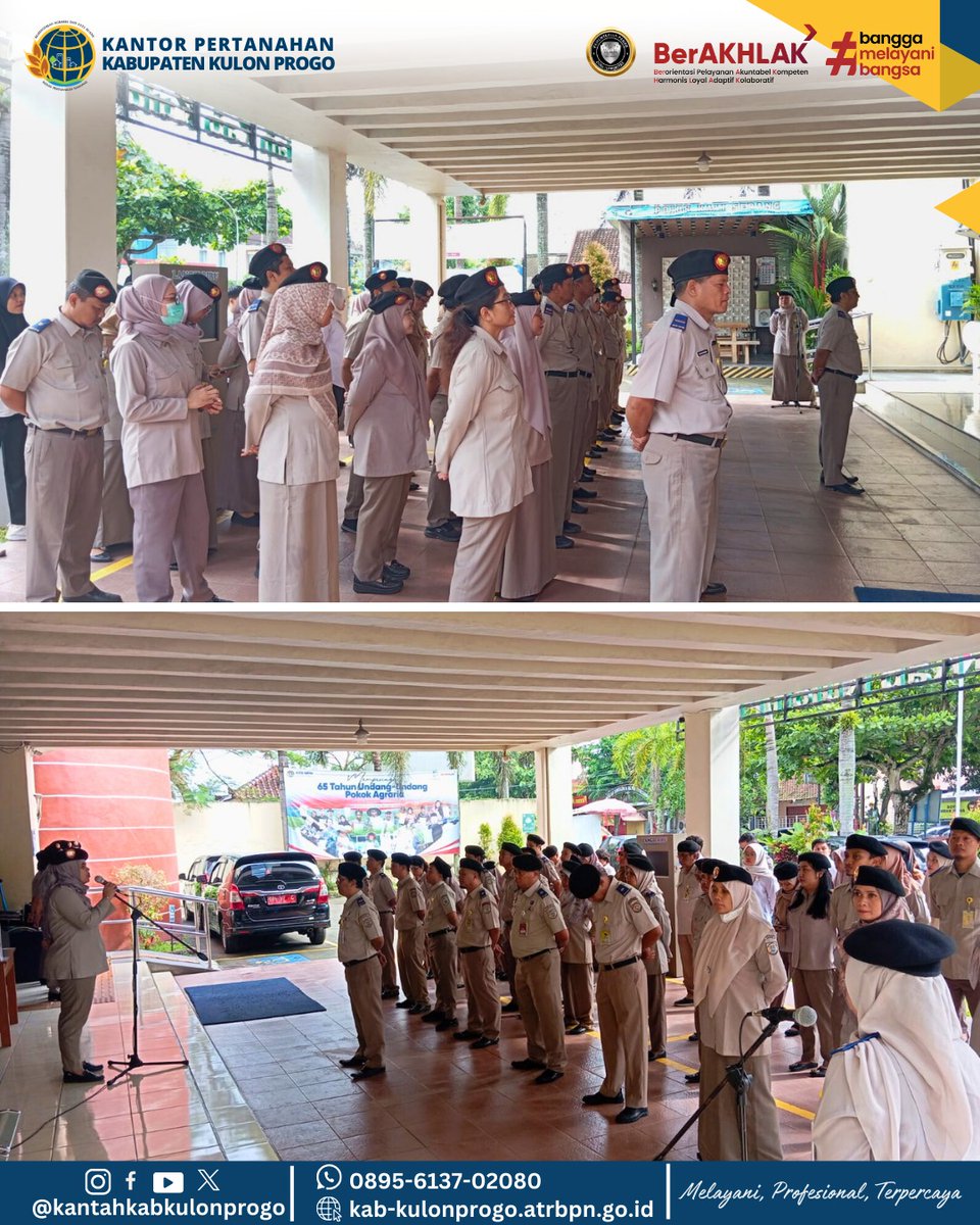 atr_bpnkprogo's tweet image. Hallo,  
#sobatATRBPNKulonProgo

Apel pagi Kantor pertanahan Kabupaten Kulon Progo dipimpin oleh Ibu Budi Rahayu, S.SiT., M.H. sebagai Kepala Seksi Pengendalian dan Penanganan Sengketa yang diikuti oleh seluruh pegawai Kantor Pertanahan Kabupaten Kulon Progo.
.
#ApelpagiKantahKP