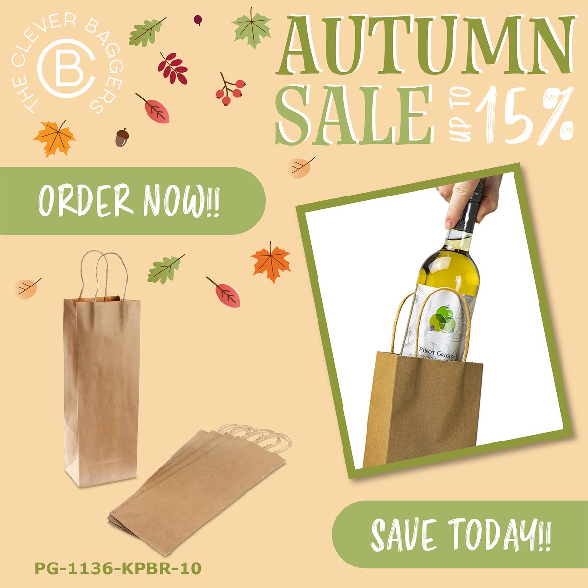 New in: Kraft paper bottle gift bags (pack of 10) — sturdy, eco-friendly, chic. 🍂

And yes, they’re part of our Autumn Sale — up to 15% off 💥

Get yours while the offer lasts!
thecleverbaggers.co.uk/bags/paper-bag…