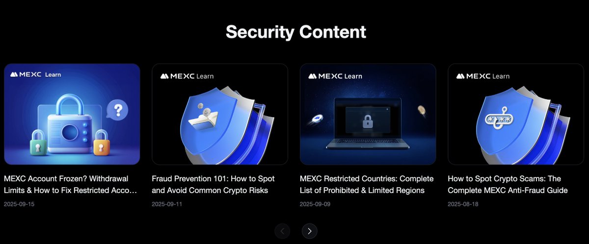 Do you know you can find more content on security at #MEXC site? 🛡️

Scroll to the bottom of the page at mexc.com/en-GB/Proof_of…. 
<Not #mexc_is_scam #stopMEXCAbuse #MEXCFreeze>