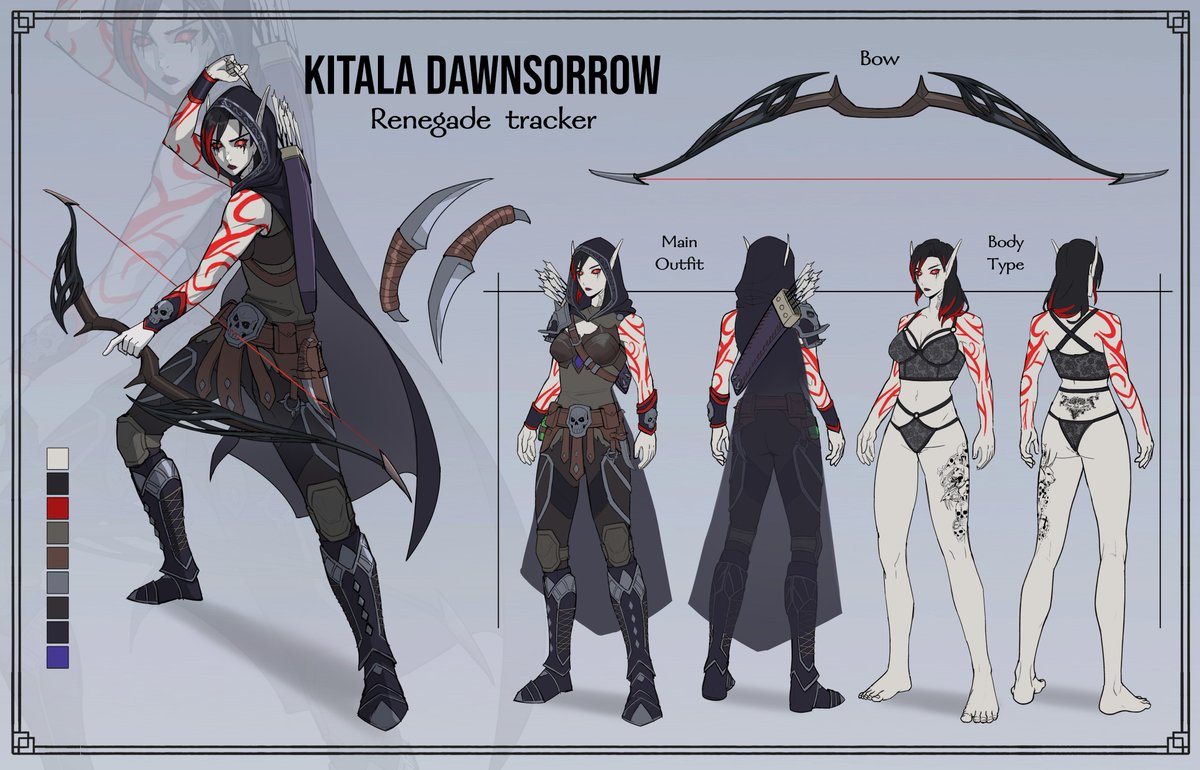 NeonLaboratory's tweet image. Character sheet for Kitala Dawnsorrow
Character by @Xolaahy 

Thank you for using our service
#neonlab #charactersheet #oc #wow