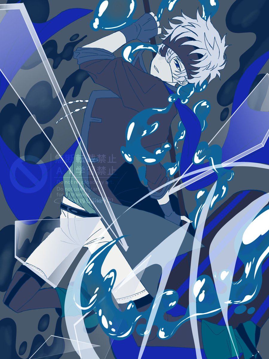 #dgm
タイムオーバーですね😅
寒色なので水技(妄想)してみた