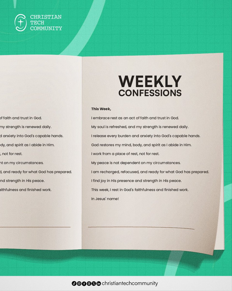 christiantechco's tweet image. Declare these words of light over your week. 

#ctc #christiantechcommunity #christiansintech #confessions