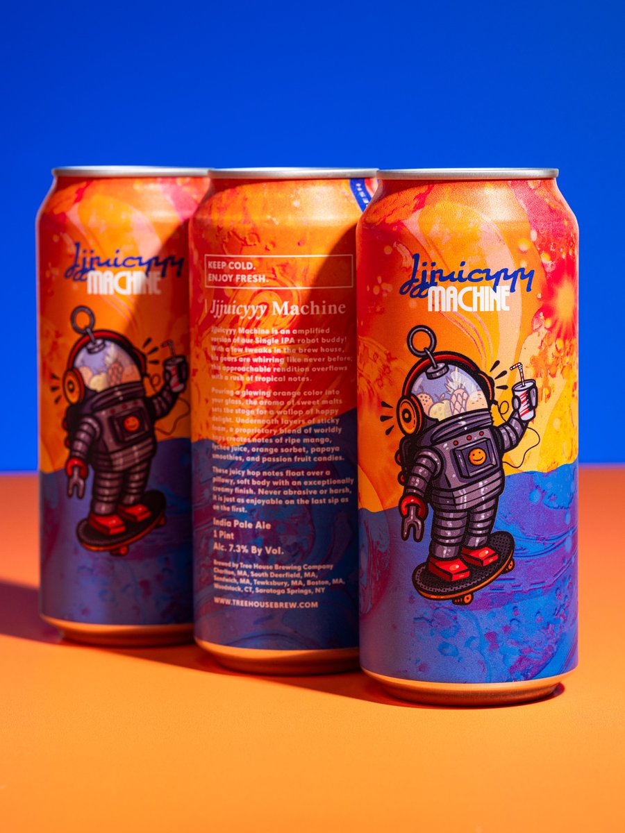 TreeHouseBrewCo's tweet image. Say hello to the jjjuiciesttt single IPA in our lineup:

JJJuicyyy Machine!

JJJuicy Machine is an amplified version of our Single IPA Juicy Machine. Underneath layers of sticky foam, a proprietary blend of worldly hops creates notes of ripe mango, lychee juice, orange sorbet,…