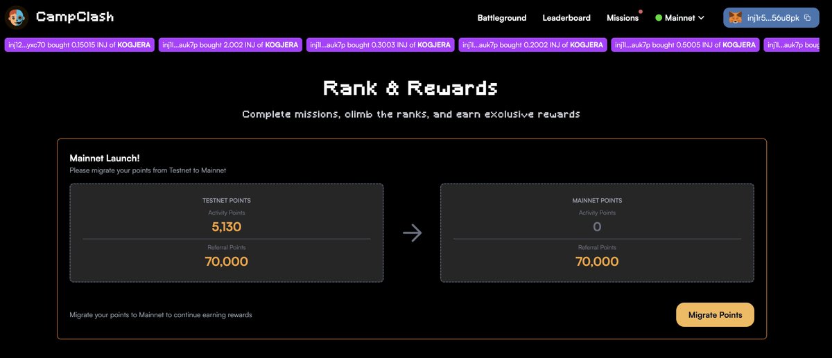 The Point Migration Portal is now LIVE.

It's open for only 14 days to move your testnet points to mainnet.

It's time to make your points canonical, start migrating now 👇.