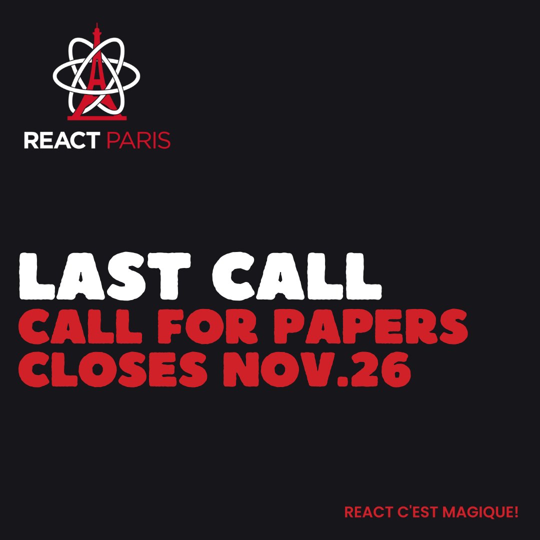 BeJS_'s tweet image. ⚠️Last 48 Hours to submit your #talk at 🚀 React.Paris !

Apply to speak, now 👉🏽 forms.gle/GygNgM1UoW1ZXm…

#callforpapers #conference #reactjs #community #Paris #webdev
