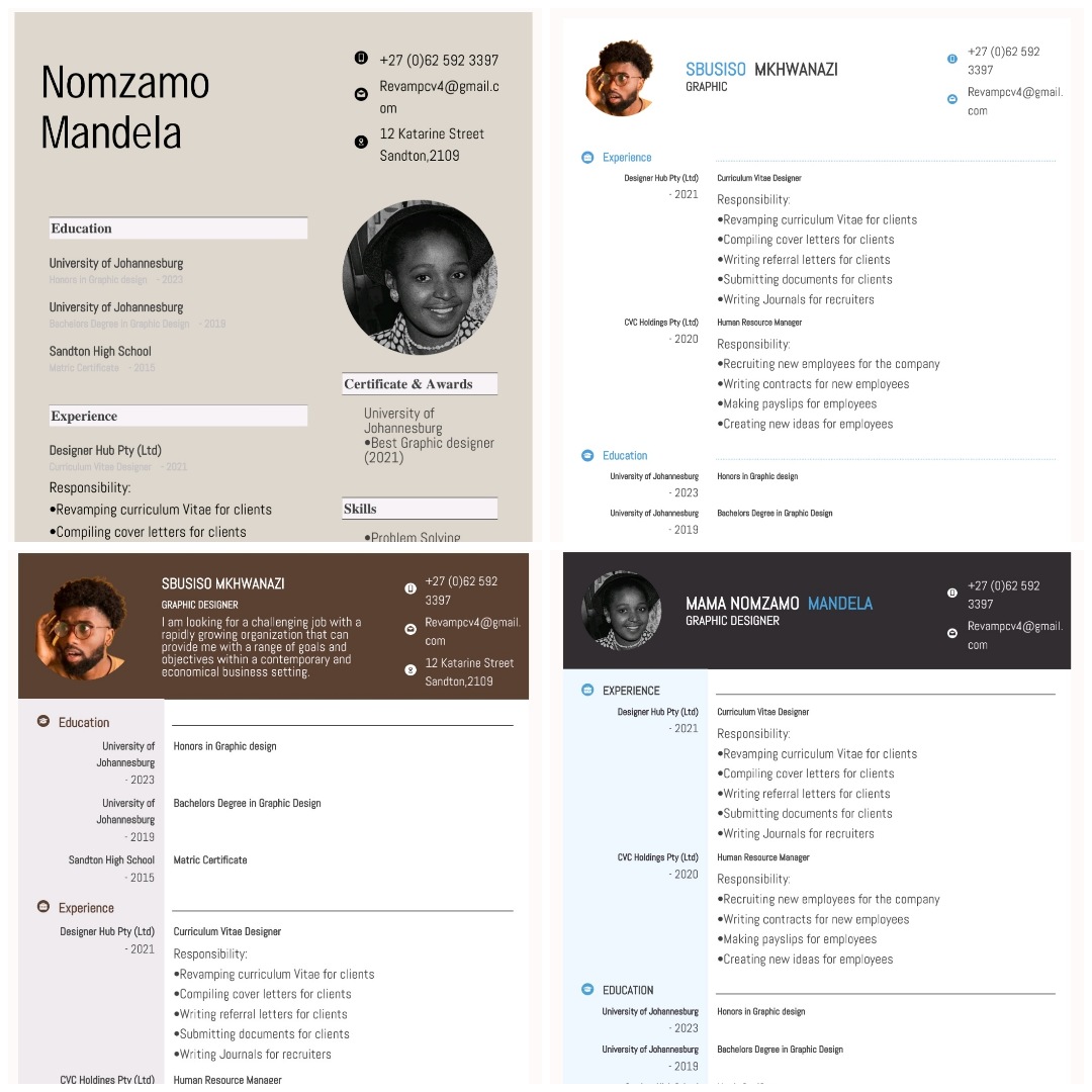 DocHub_Agency's tweet image. 📄 Revamp your CV &amp;amp; LinkedIn-Special 📄

▪️Modern CV (ATS-FRIENDLY) from: R100
▪️Cover Letter: R50
▪️LinkedIn Optimization
▪️Business Profiles
▪️Company Logo
▪️Contract Drafting
▪️Poster Design
▪️Academic Writing

Whatsapp: 069 771 0718
Or Email: Revampcv4@gmail.com
#JobSeekersSA