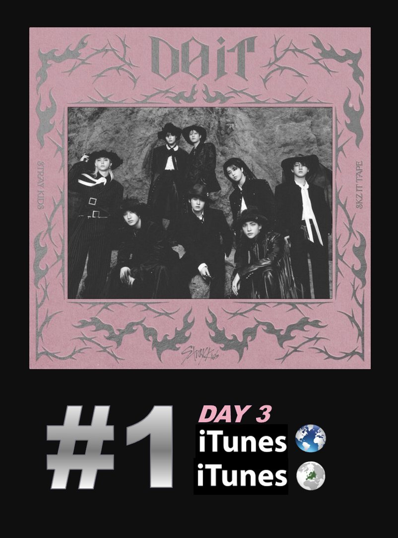WORLDMUSICAWARD's tweet image. #StrayKids&apos; masterpiece EP &apos;DO IT&apos; scores a 3rd straight day atop the Worldwide &amp;amp; European iTunes Album Charts, after reaching #1 on iTunes in 40 (+3) countries &amp;amp; #2 on US iTunes, and after becoming the 1st K-Pop Group in 2025 to debut with an ALL KILL on the Worldwide and…