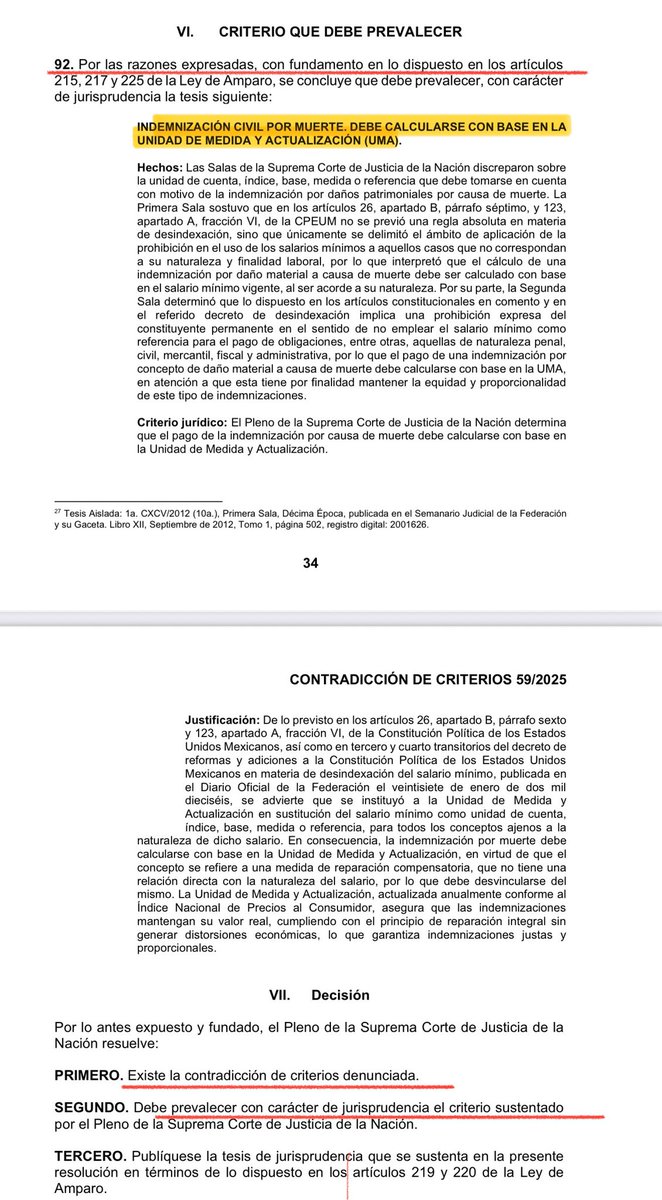 ErnestoGuerra_'s tweet image. ¿CUÁNTO VALDRÍA LA INDEMNIZACIÓN CIVIL POR CAUSA DE MUERTE DE UN TRABAJADOR?

Para Lenia Batres debe ser de $565,700 pesos ($113.14 uma X 5,000) y no de $1,394,000 pesos ($278.80 X 5,000).

Va post largo del asunto que Lenia Batres propone a la nueva Corte este jueves.

¿De qué…