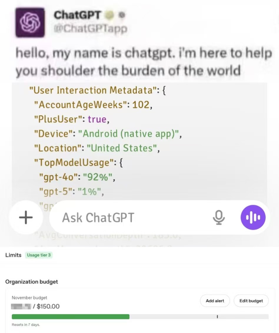 Clo0oOoud's tweet image. I’m not interested in a platform that pulls the rug out from under my stable subscription at a moment&apos;s notice. I pay for the Models, not for #OpenAI. 

My ChatGPT account is over 100 weeks old. The only reason I started paying was for 4o. I export data frequently for work: 30+…