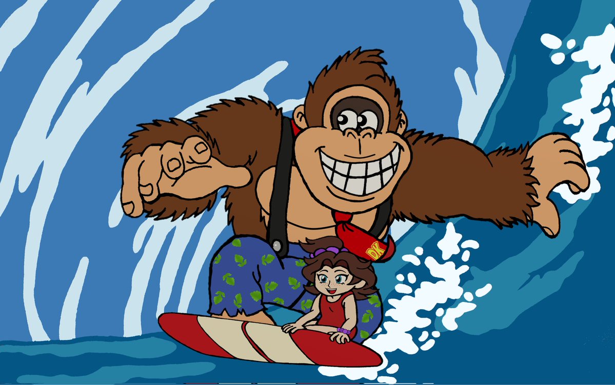 dcb2art's tweet image. DK and Pauline: Surfing Bananza 

#SuperMarioBros #SuperMario #SuperMarioOdyssey #Mario #DonkeyKong #DonkeyKongBananza #PrincessPeach #Pauline #Nintendo #NintendoSwitch #NintendoSwitch2 #digitalart #fanart #digitalartwork #DigitalArtist #SuperMarioBros40thAnniversary