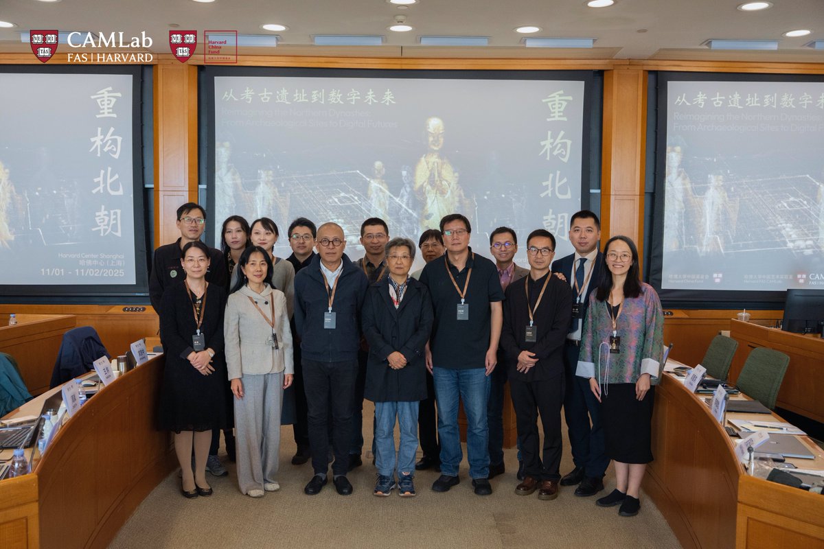 HarvardCAMLab's tweet image. On November 2, 2025, the two-day academic conference “Reimagining the Northern Dynasties: From Archaeological Sites to Digital Futures,” co-organized by Harvard FAS CAMLab and Harvard China Fund, successfully concluded. Scholars from leading universities and research institutions…