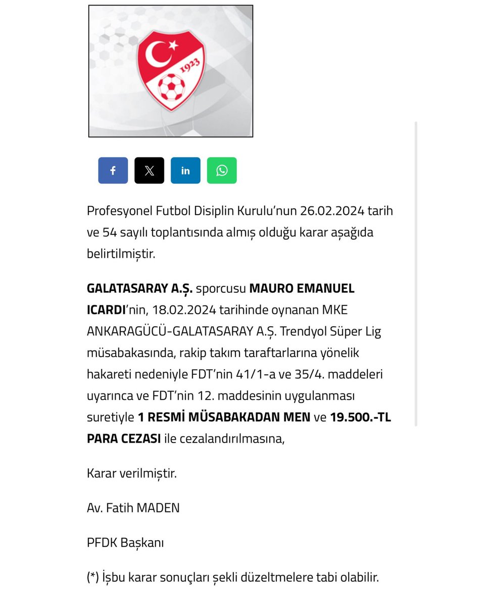 Ederson PFDK'ya sevk edilecek mi? <a href="/TFF_Org/">TFF</a>

Sabırsızlıkla bekliyoruz kararı.
▪️#EdersonunCezasıNerede