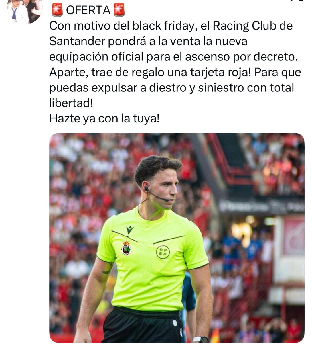 IvanJuarros's tweet photo. Buen robo ayer, si al @realracingclub Le hubieran arbitrado igual que al @Burgos_CF me hubiera gustado ver las reacciones de los aficionados racinguistas, enhorabuena por el ascenso regalado https://t.co/OARgePU1hb