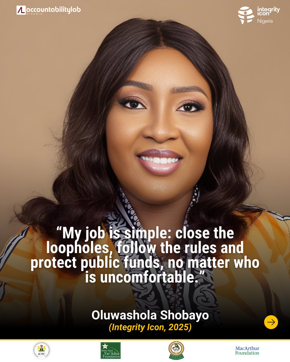 accountlabng's tweet image. Meet Oluwashola Shobayo, a civil servant whose dedication to #integrity and #ethicalleadership has strengthened accountability across @lagosstategov. Starting in risk management, she earned the nickname “Eagle Eyes” for uncovering errors and potential fraud in payments.