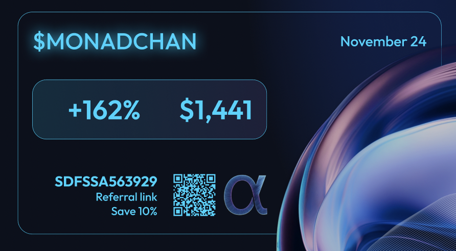 AlphaPulse_Dex's tweet image. $MONADCHAN showed pressure before anyone talked about it.
AI caught the formation early and timed the turn perfectly.
When signals whisper — we hear them.