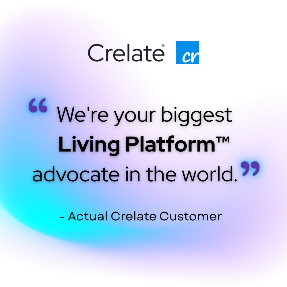 CRELATE's tweet image. Can’t argue with data. Or customers. 💁‍♀️

✨ Discover the Living Platform™ difference: bit.ly/4o5WbY6