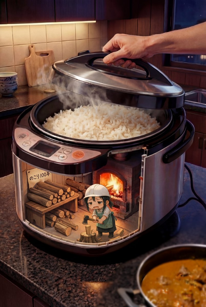 炊飯器の中の人