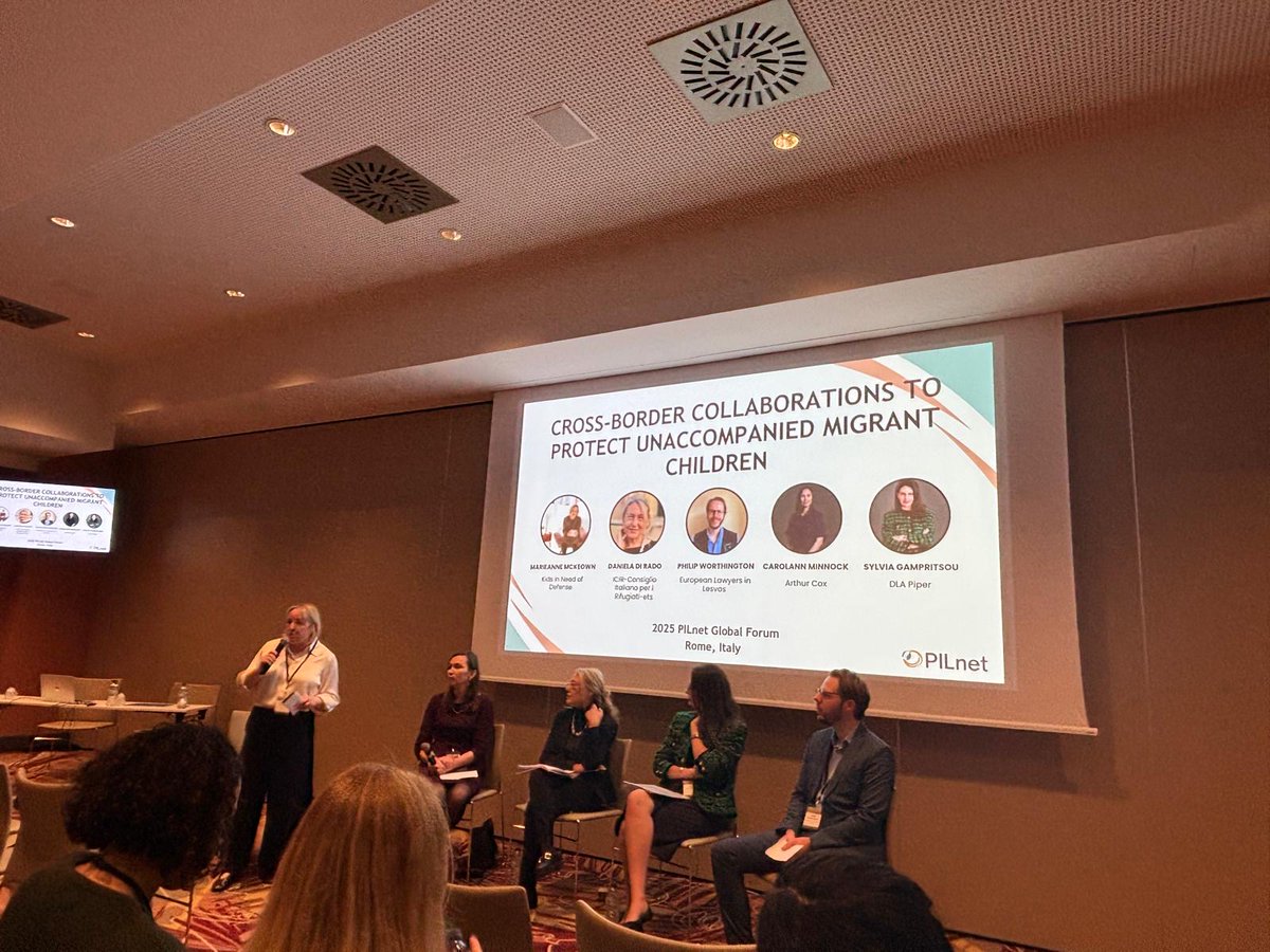 supportKIND's tweet image. KIND was proud to join the 2025 #PILnetForum, co-leading a session on cross-border collaboration to protect unaccompanied migrant children and sharing lessons from our work in Europe. We also joined a roundtable on strengthening pro bono partnerships.