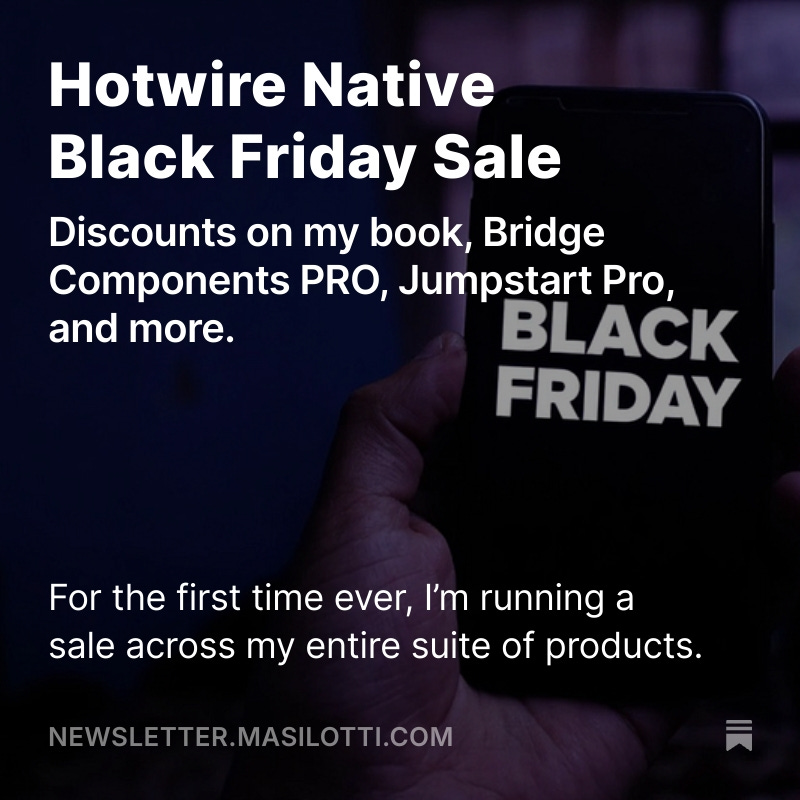 For the first time ever, I’m running a sale across my entire suite of products.

2025 has been a year of firsts for me. I published my first book, launched my first paid library, and stepped on stage for my first conference keynote.

Let's celebrate with some deals!