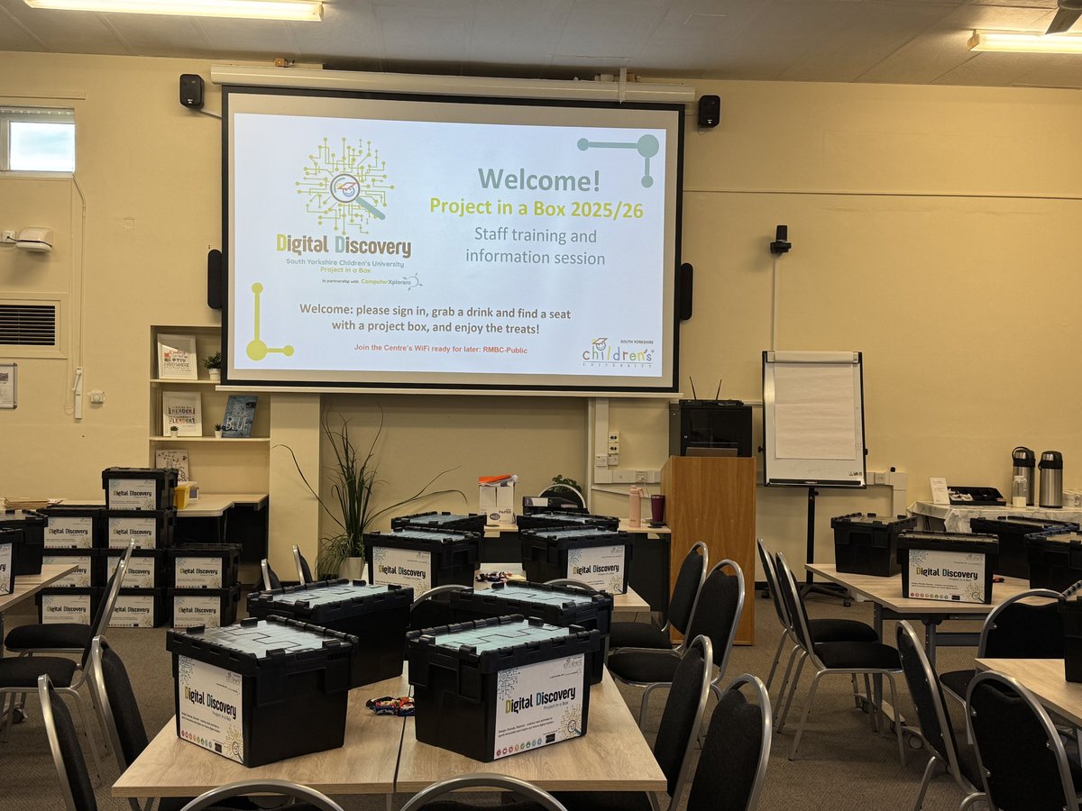compxsheffsouth's tweet image. We are delighted to be at the South Yorkshire Children’s University #Twilight Session for their Project in a Box 2025/26!

This year’s theme is ‘Digital Discovery’ and is all about inspiring young minds to explore, create and innovate through technology

#computerxplorers  #tech