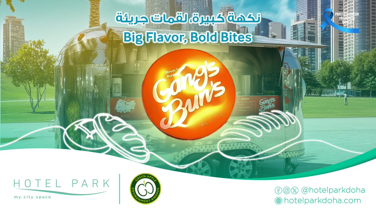 Big flavor, bold bites 🍔🔥
Discover Gangs Buns at Hotel Park.
نكهة رائعة، ولقمات جريئة 🍔🔥
اكتشفوا مطعم Gangs Buns في حديقة الفندق.

#GangsBuns #HotelParkDoha #DohaEats #QatarFoodies #DohaFood #QatarLiving #WestBayDoha #DohaRestaurants #BurgersDoha #FoodInDoha #VisitQatar
