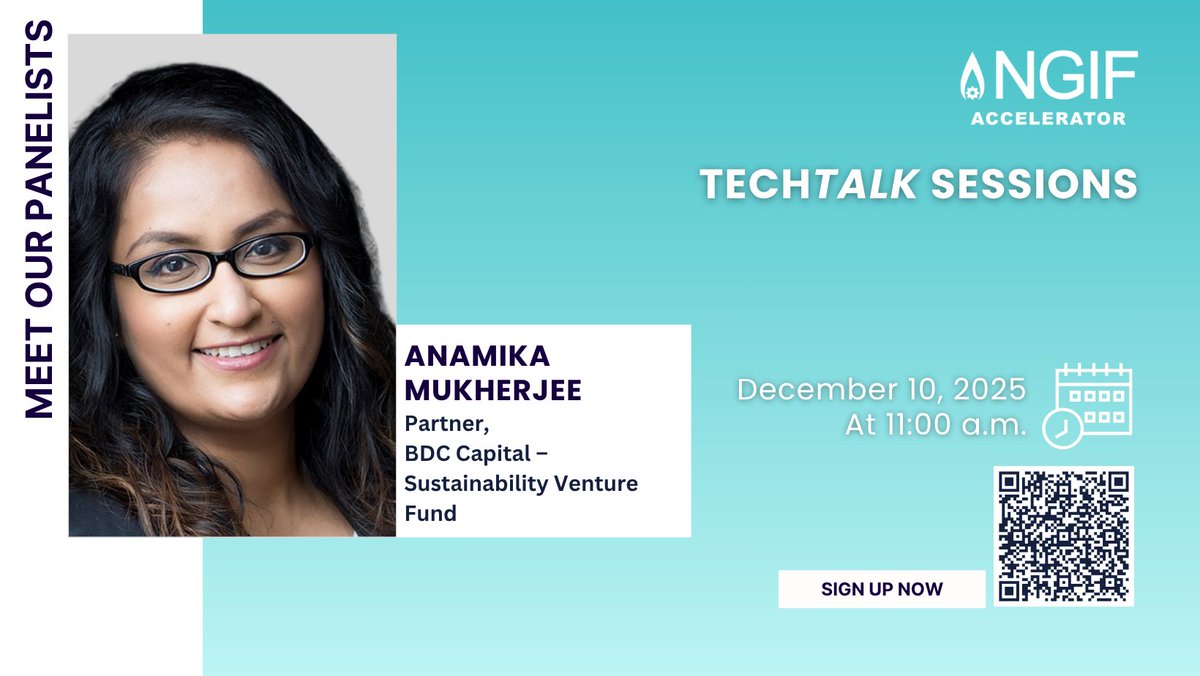 NGIFCapital's tweet image. 🎤 Meet our Panelist for the #NGIFAccelerator&apos;s ‘TECHTALK SESSIONS&apos;: Anamika Mukherjee
Topic: Inside the Investor Mindset: How to Win Capital and Build Partnerships  

📅 Day: December 10, 2025  
📷 Time: 11:00 a.m. (MT)

Register today: events.teams.microsoft.com/event/7dfc4940…

@BDC_Capital