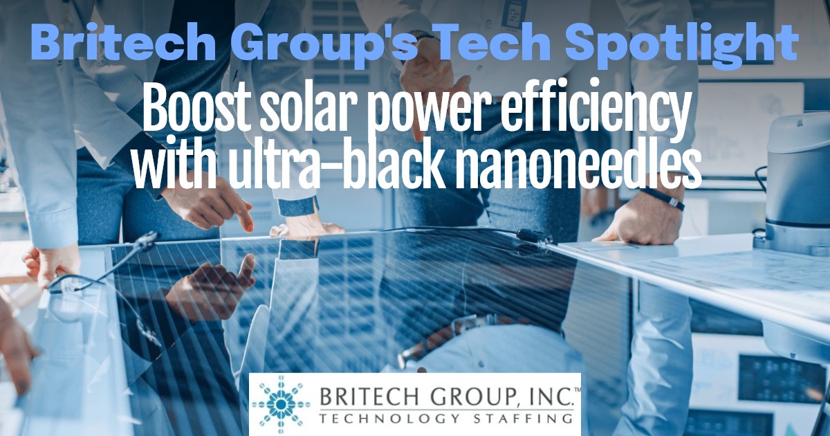 BriTechGroup's tweet image. New Blog- britechgroup.com/solar-energy-i…
Ultra-black copper cobaltate nanoneedles could redefine the future of solar energy. By improving solar energy absorption rates, these tiny structures overcome traditional barriers of cost and complexity in concentrated solar power.#SolarTech