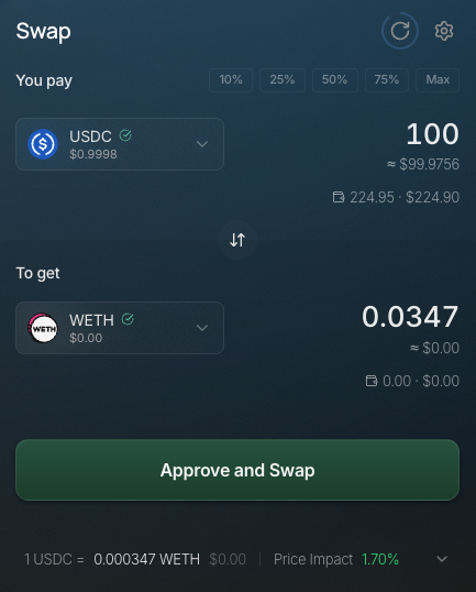 NablaFi's tweet photo. Need some $WETH on #Monad ?
Better swap on https://t.co/h6G0cwibRh 

(comparison with the biggest dex aggregator on Monad)