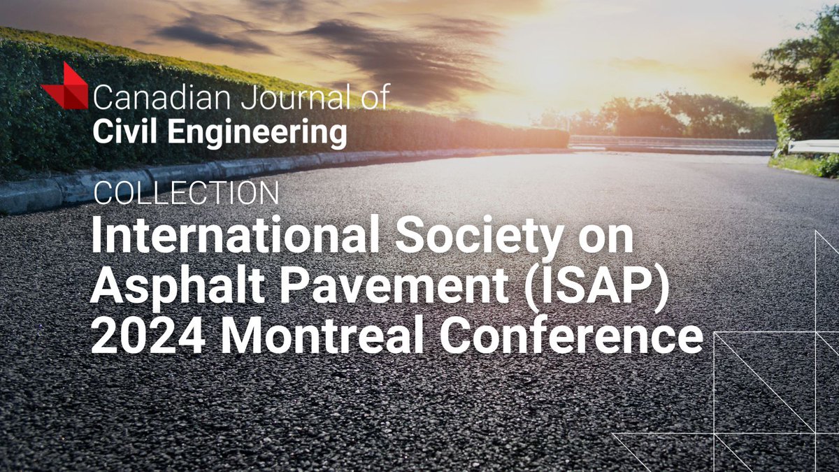 cdnsciencepub's tweet image. This CJCE collection from #ISAP2024 brings you applied research on pavement materials, performance-based specifications, and innovative testing methods to help engineers and researchers build better roads.

Read the papers here ▶️ ow.ly/Vgvk50Xw118

 #CivilEngineering