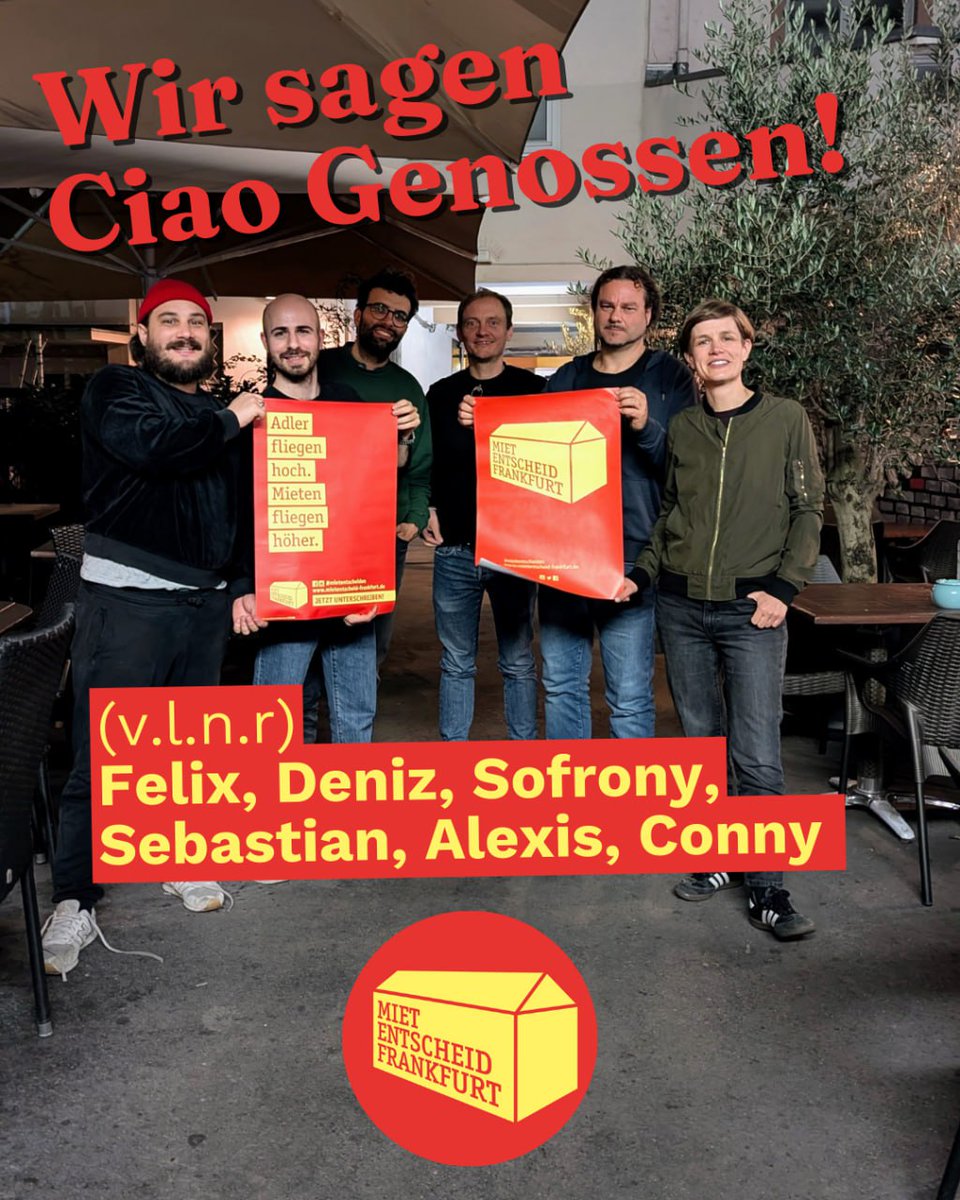 Wir verkünden heute das Ende des Bürgerbegehren Mietentscheid Frankfurt.

Mehr drüben bei uns auf Insta
instagram.com/p/DRcOft0AnJE/

#Wohnraum #Frankfurt #Mietentscheid