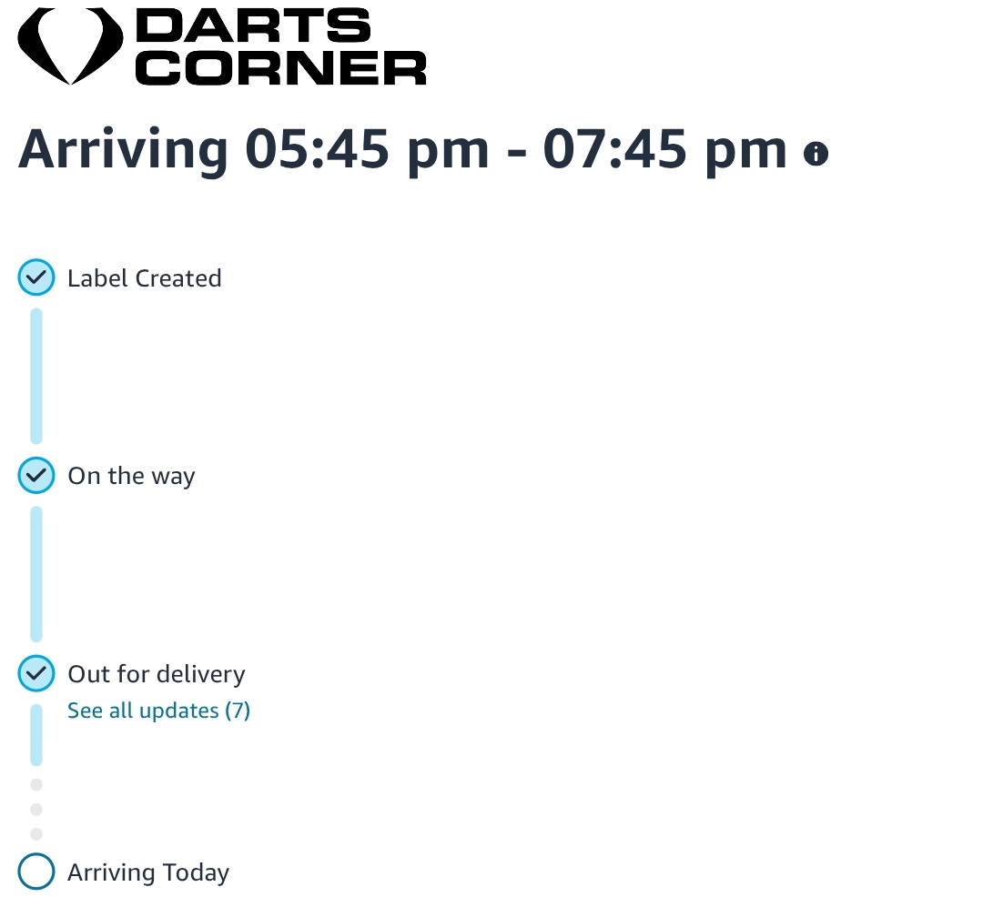 Always a pleasure. I didn't realise I had 20 quid of reward money in my <a href="/DartsCorner/">Darts Corner</a> account so it was even cheaper.