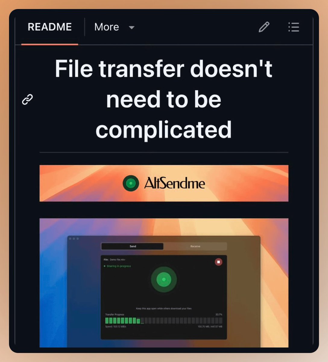 GithubProjects's tweet image. Send files and folders anywhere in the world without storing in cloud