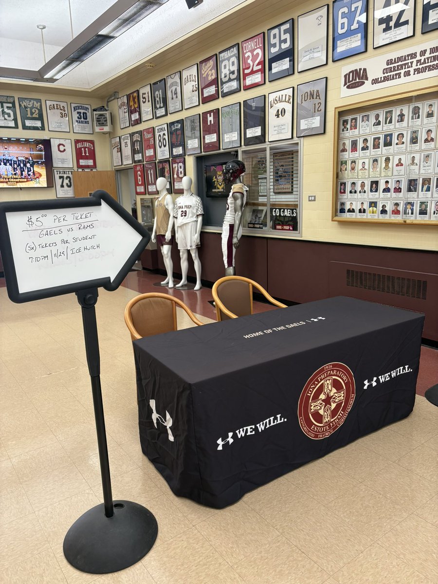 Grab your tickets 🎟️ for our annual <a href="/IonaPrep_Hockey/">Iona Prep Hockey</a> vs. Fordham Prep game at the Ice Hutch! 
$5 per ticket.  All spectators need a ticket to watch the game. Puck drops at 7:10pm on Saturday night. 
#GoGaels🏒