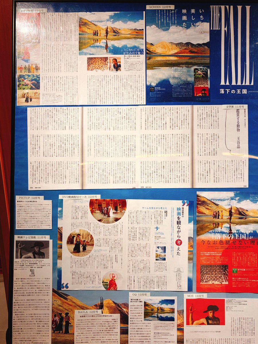 土曜と今日とで2回、落下の王国を観てきた
15年前（映画公開後2年後）にこの作品を知って、ずーっと1番大好きな映画だったんだけど、まさか今になって夢だった大きなスクリーンでこの作品が観れる日が来るとは思ってなかった
もーほんとにほんとに嬉しくて最高すぎた