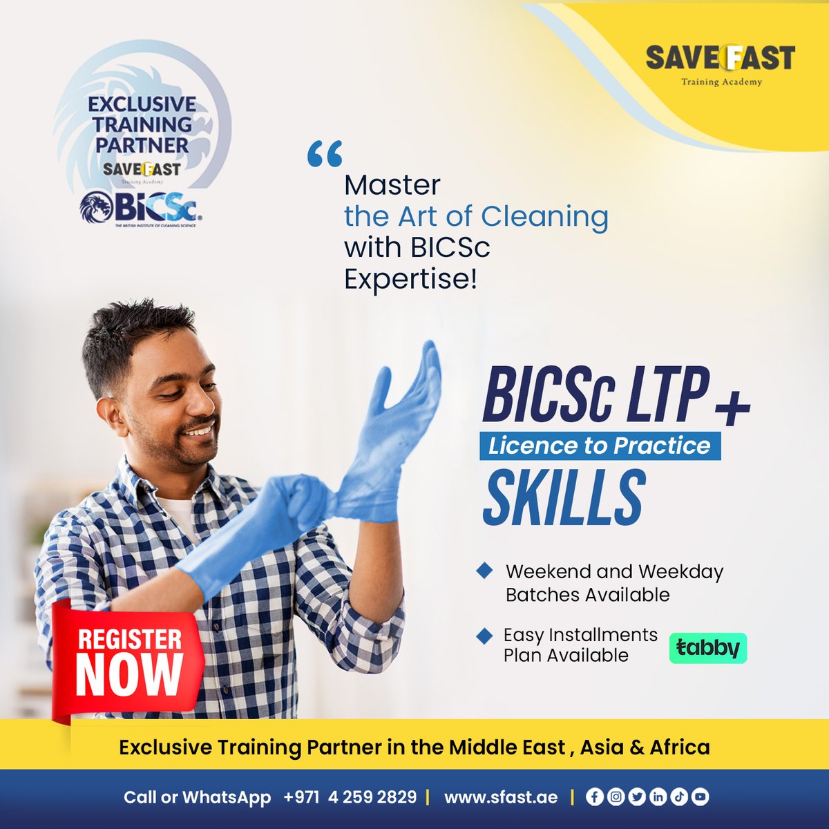 save_fast's tweet image. Upgrade Your Skills with International Cleaning Standards!
Join the #BICSc LTP + Skills program and unlock new career opportunities in the cleaning and facility management industry.

Call or WhatsApp: +971 4 259 2829
sfast.ae

#BICScTraining  #SaveFastUAE