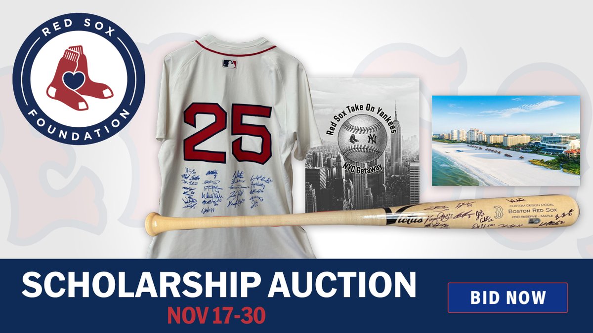 whitley03's tweet photo. The @RedSoxFund Florida Operations is hosting our annual Scholarship Auction right now.  All money raised helps fund our Lee County Scholarship program.  Check out the auction here: https://t.co/VhLl0RNAd8 

Some really cool getaway packages, autographed items, and golf! https://t.co/GDSkJ870Ia