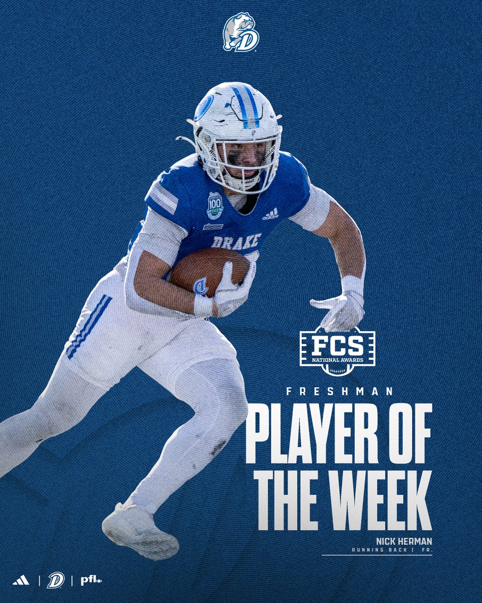 ⭐️ 𝐅𝐂𝐒 𝐍𝐀𝐓𝐈𝐎𝐍𝐀𝐋 𝐅𝐑𝐄𝐒𝐇𝐌𝐀𝐍 𝐏𝐋𝐀𝐘𝐄𝐑 𝐎𝐅 𝐓𝐇𝐄 𝐖𝐄𝐄𝐊 ⭐️

Nick Herman adds another weekly honor, this time at the national level, after a stellar regular season finale.

🏈📰➡️ bit.ly/47Y0Ne6

#DSMHometownTeam