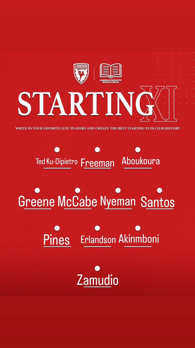 <a href="/LoudounUnitedFC/">Loudoun United Football Club</a> hi favorite admin this is my all time starting 11