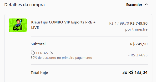KlausTips's tweet image. Amanhã começa a BLAST do DOTA 2 e estaremos cobrindo todos os jogos no nosso COMBO VIP!

Além disso teremos alguns campeonatos off season de LOL e o major de CS começando também 🚀🚀🚀

Aproveite o cupom FERIAS para 50% off no plano mensal ou trimestral hub.la/klaustips