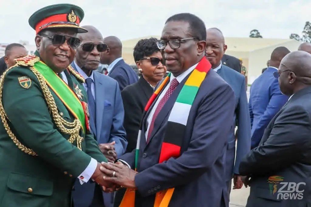 "President Mnangagwa has my blood, and I have his blood. We are one." VP Gen (Rtd) Dr. C.D.G.N Chiwenga.
 Brothers in arms.