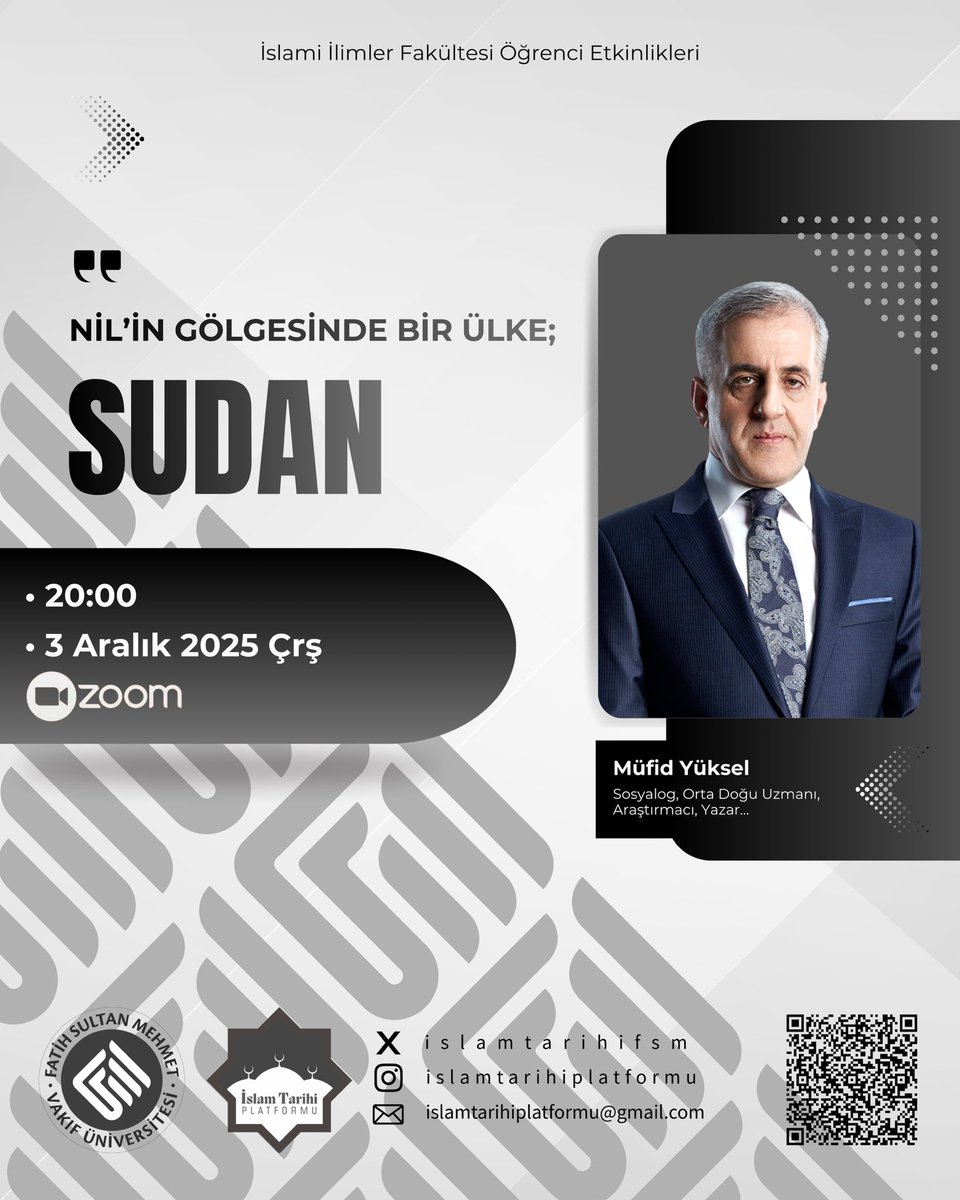 Afrika’nın en köklü medeniyet havzalarından biri olan Sudan’da son yıllarda yaşanan derin krizleri ele almak amacıyla önemli bir konferans tertip ediyoruz.

Katılım Linki:
docs.google.com/forms/d/e/1FAI…