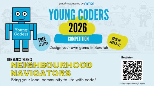 STEMHUB_SE's tweet image. #YoungCoders Competition &apos;26 is OPEN! Theme: Neighbourhood Navigators. 8-13 yrs create a #Scratch game sharing 3 real facts about their local area. Free to enter, free resources, certificates &amp;amp; prizes 🔗codingcompetition.org/register #STEM #EdTech #CodingForKids @nimbltalk #teachers