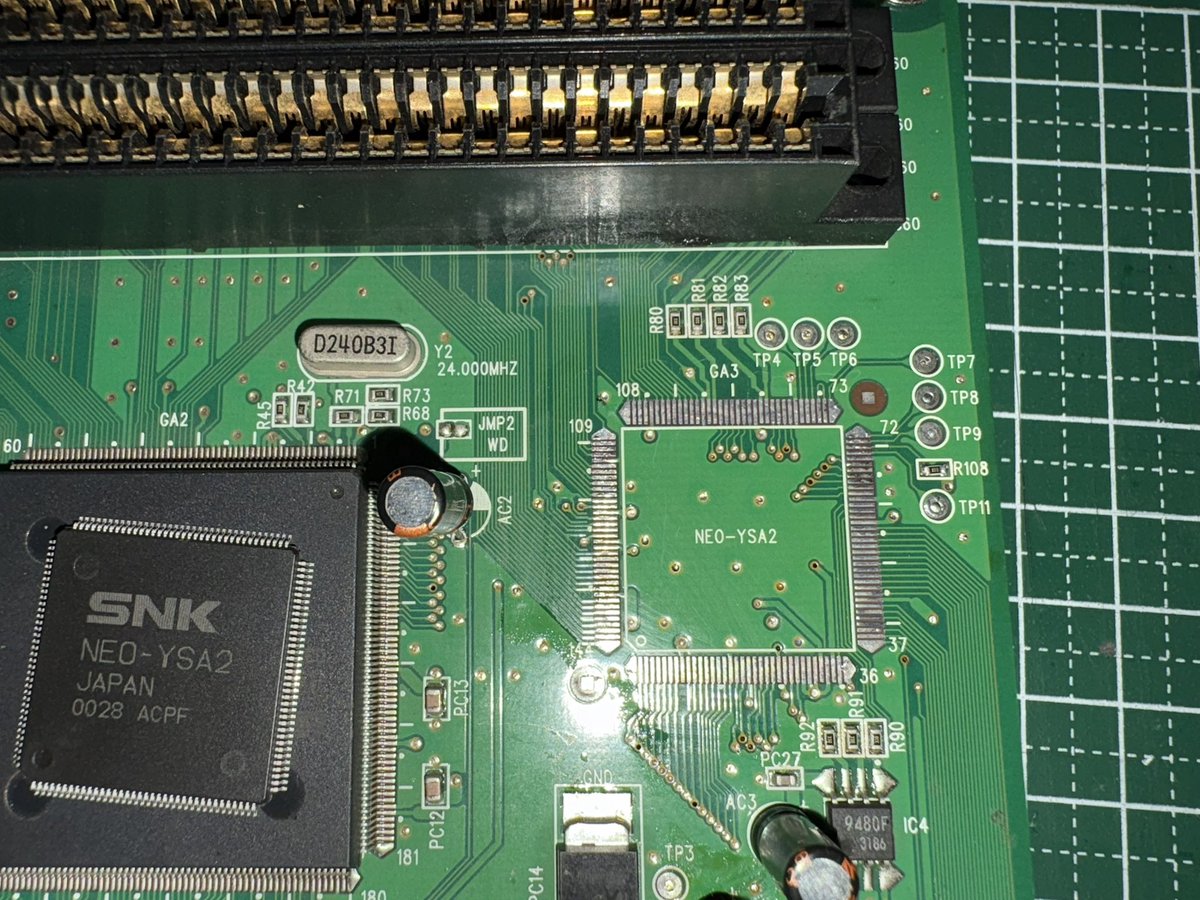 MVS MV1Cの修理進捗は… NEO-YSA2を取り外しヤフオクで入手した同ICを