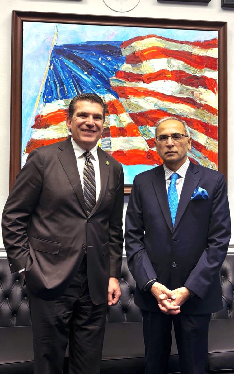Enjoyed my conversation with Rep. <a href="/JayObernolte/">Rep. Jay Obernolte</a> , Chair of the House Science, Space, and Technology Research and Technology Subcommittee. Highlighted opportunities for stronger 🇺🇸🇮🇳 cooperation in science, tech, AI &amp; innovation.