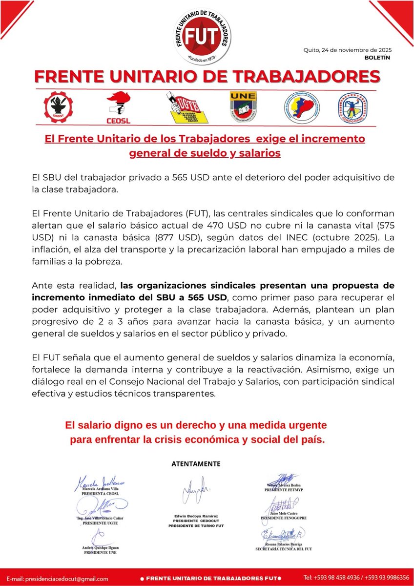 Frente Unitario de Trabajadores tweet media