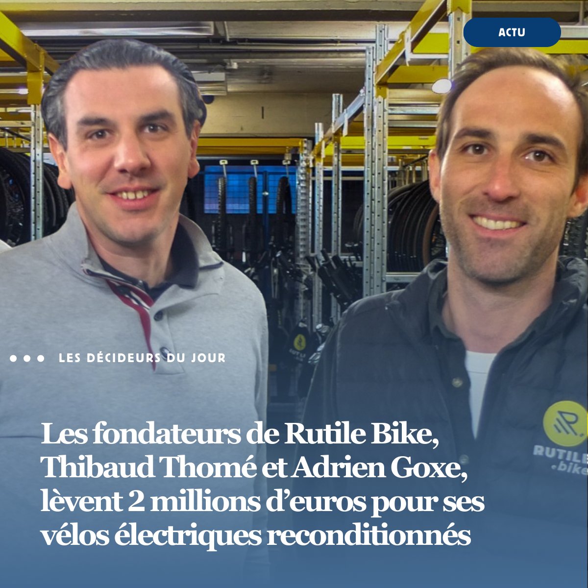 [𝑳𝒆𝐬 𝒅𝒆́𝒄𝒊𝒅𝒆𝒖𝒓𝐬 𝒅𝒖 𝒋𝒐𝒖𝒓] Thibaud Thomé et Adrien Goxe, les fondateurs de Rutile Bike, boucle une levée de fond de 2 millions d’euros.

Toutes les infos dans notre article ➡️ lyondecideurs.com/2025/11/actu/r…