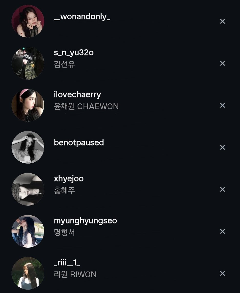 something with class:y girls and looking to the side in their profile pictures