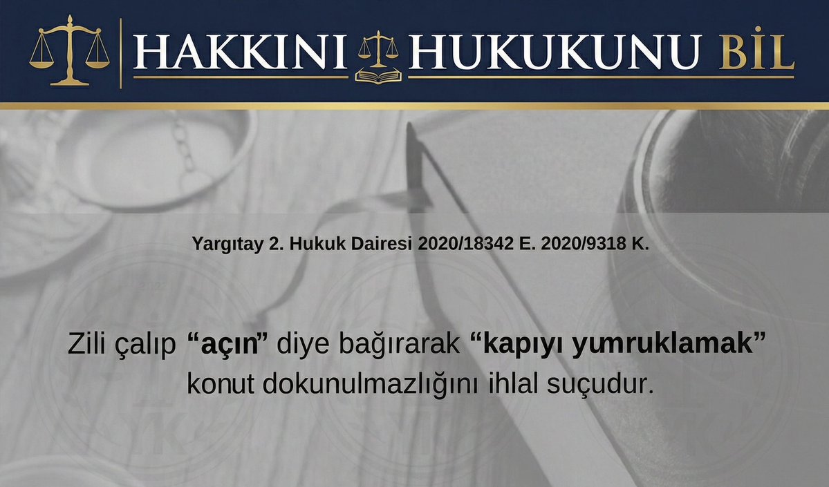 Avukatbeysss's tweet image. #hak #hukuk #yargıtay #zil #kapı